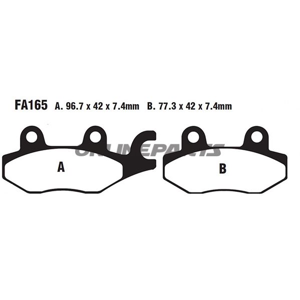 Brake Pad Sinter Hh Ebc Fa165hh
