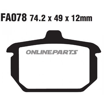 Brake Pad Sinter Hh Ebc Fa078hhaltn 7870054