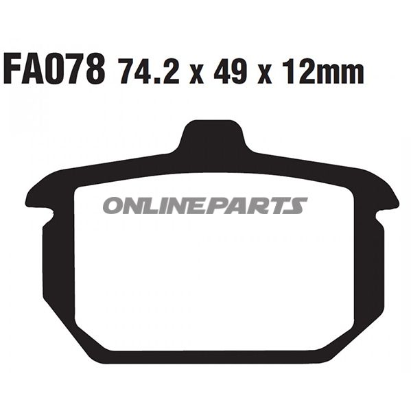 Brake Pad Sinter Hh Ebc Fa078hhaltn 7870054
