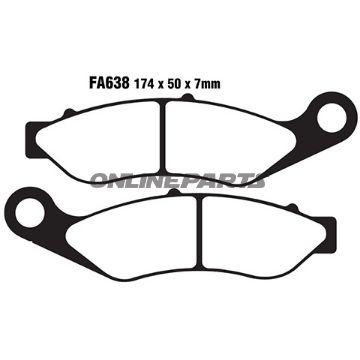 Brake Pad Sinter Hh Ebc Fa638hhoder 7870035