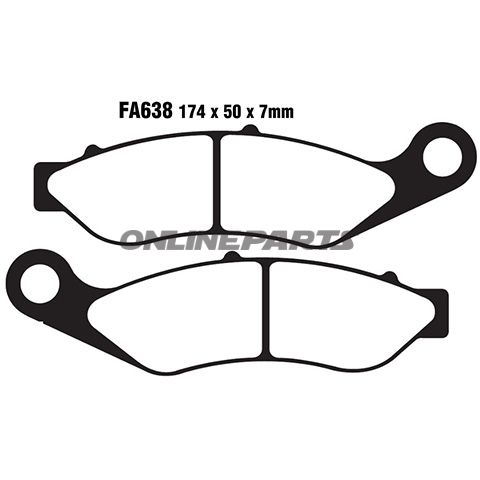 Brake Pad Sinter Hh Ebc Fa638hhoder 7870035