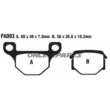 Ebc Brake Pads Std Scooter Sfa093see Also 7870000