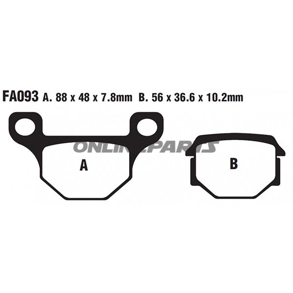 Ebc Brake Pads Std Scooter Sfa093see Also 7870000