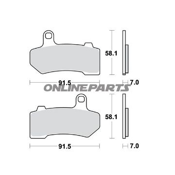 Brake Pad Sinter Sh Trwoder 7321672