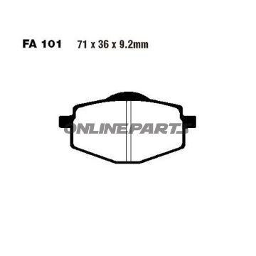 Brake Pads Std Ebc Fa101