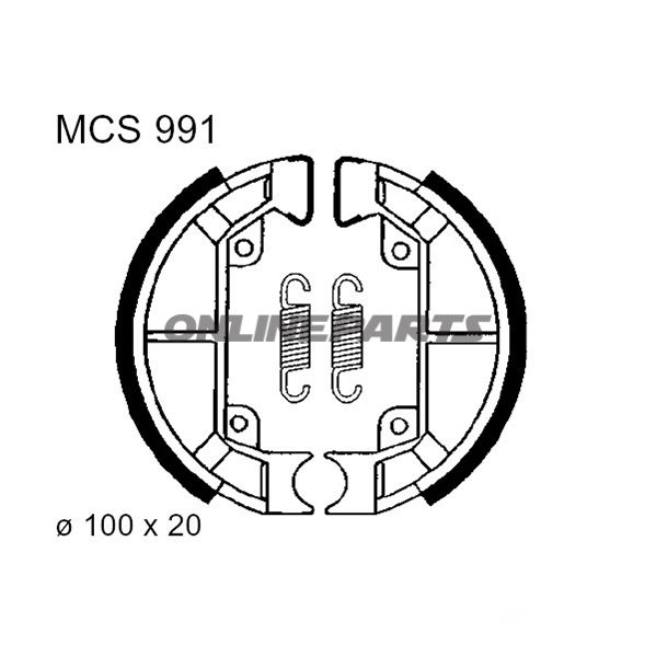 Brake Shoes Rear With Springs Trw Lucalt No. 7375199/7379381