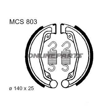 Brake Shoes Inc Springs Trwaltn 7325970