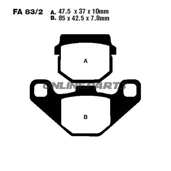 Brake Pads Scooter Ebc Sfa083/2Oder 7870193