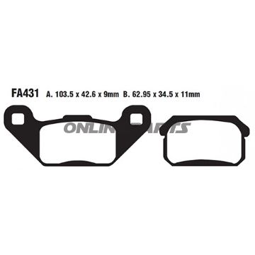 Brake Pads Sintered R Ebc Fa431roder 7874910