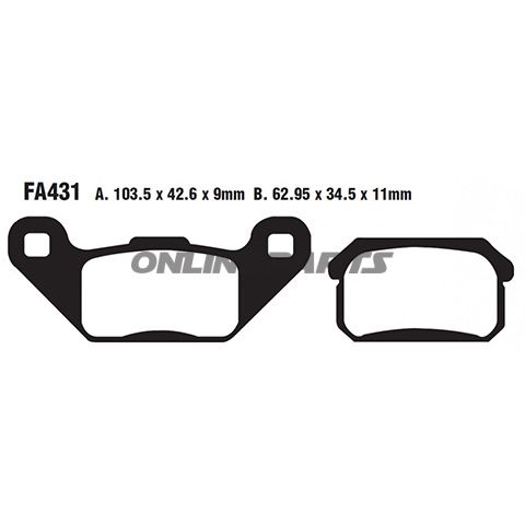 Brake Pads Sintered R Ebc Fa431roder 7874910