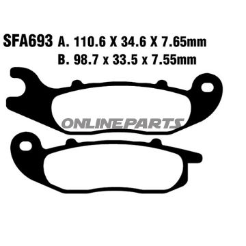 Brake Pads Std Scooter Ebc Sfa693