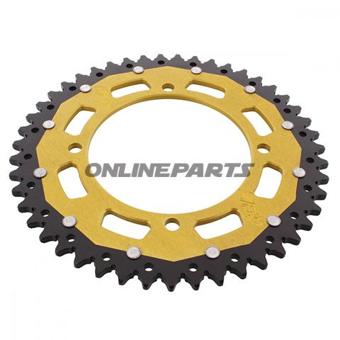 Rear Sprocket Dual 47 Tooth Pitch 520 Goldinner Diameter 125 Bolt Spacing 145