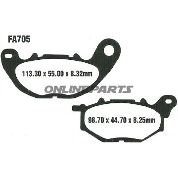 Brake Pads Scooter Ebc Sfa705