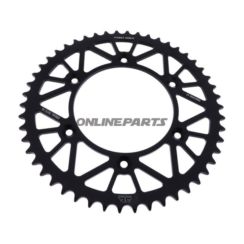 Rear Sprocket Aluminium 50 Tooth Pitch 520 Blackjt Inner Diameter 125 Bolt Spacing 150