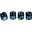 Valve Cap Crystal Cube4 Piece Kit Black