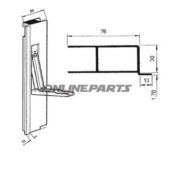 Aluminium Wallboard Rh350mm With Closing