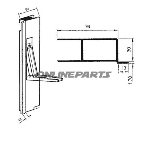 Aluminium Wallboard Rh350mm With Closing