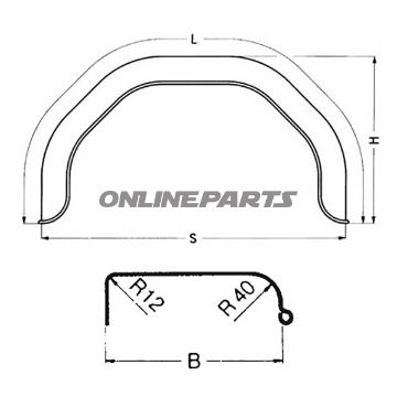 Rear Fender Galvanised210/1520Mm
