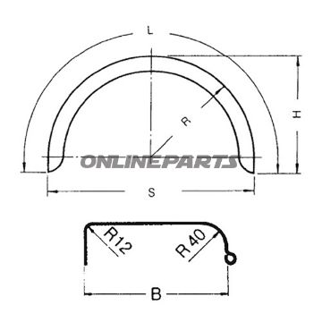 Rear Fender Galvanised