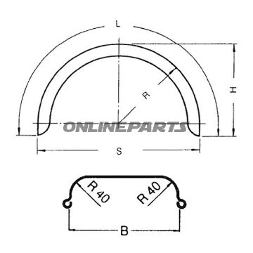 Rear Fender Galvanised