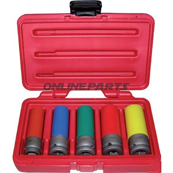 Jmp Impact Socket Set 5 Piece 1/2" Drivecontains 15 17 19 21 22