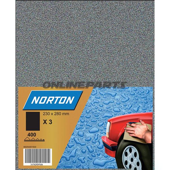 Wet Abrasive Sheet K1000 230 X 280Mmnorton - Pack Contains 3 Pieces