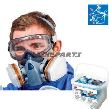 3M Half Mask Paint Mask Set 7500 A2/P3size Large - Premium Product