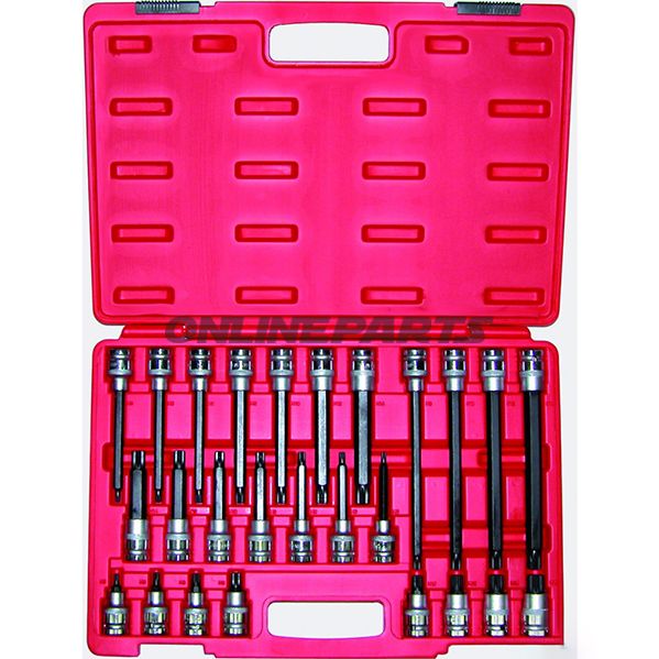 Spline Socket Drive Set26 Piece ½ Inch Drive Jmp