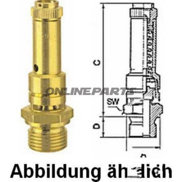 Sicherheitsventil 11 Barg 1/4