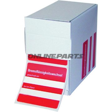 Jm Brake Fluid Change Label200 Pieces Dispenser Box