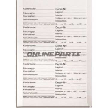 Wheel-Reifenetiketten 150St30 Bogen A 5 Stk.
