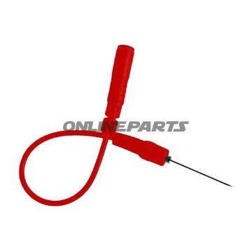 Tester Probe With 0.7Mm Needle Tip Red