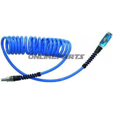 Spiralschlauch Pu10x6.5 6 Metermit Sicherheit Kupplung+Nipp