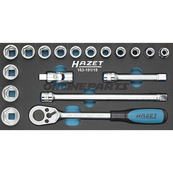 Socket Kit 1/2 In Ein18-Teilig Hazet