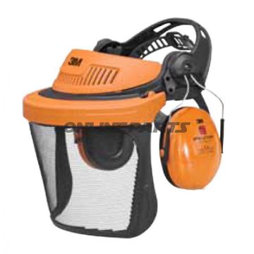 Gesichts- U. Ear Defenderg500 Orange Mit Netzvisier