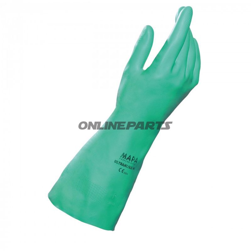 Work Gloves Nitrilgreen Velourisiert Gr.8