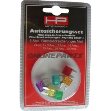 Mini Flat Blade Fuses Assortmentinhalt 6