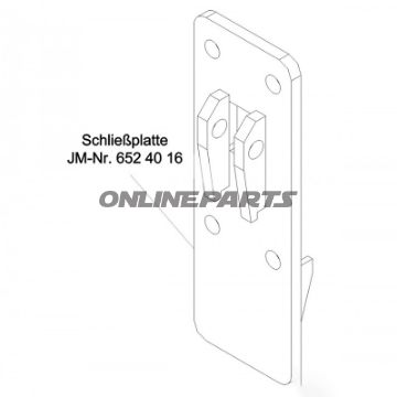 Schliessplatte Klinkejmp Fox 4000 H