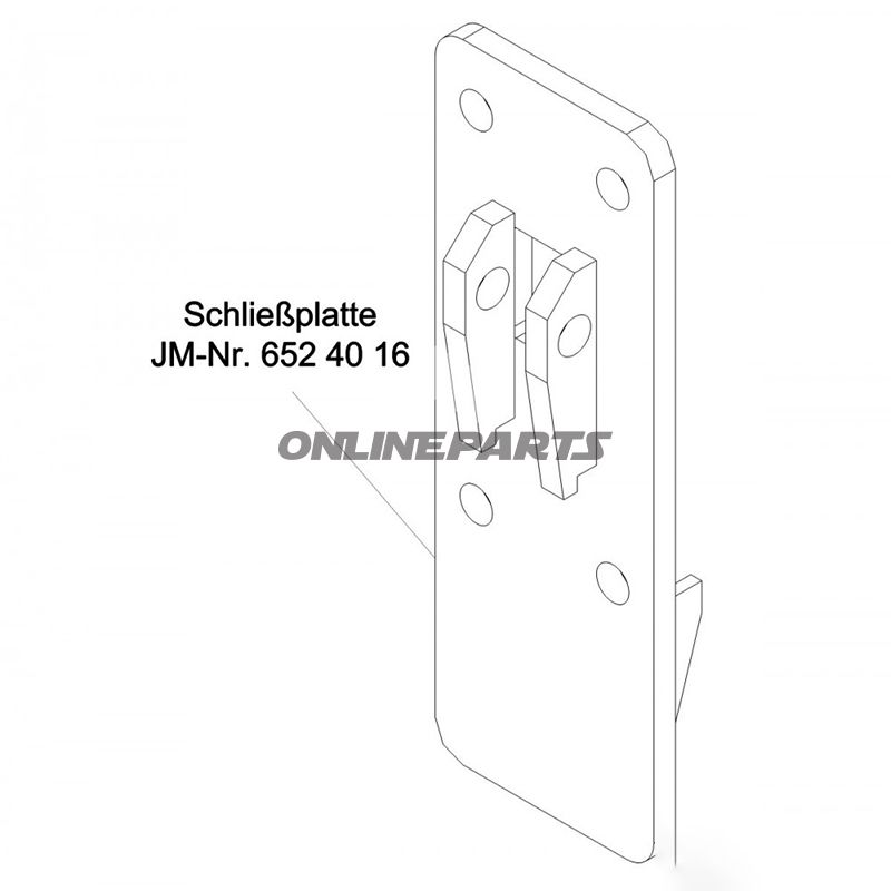 Schliessplatte Klinkejmp Fox 4000 H