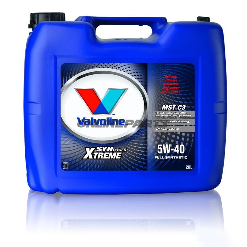 Engine Oil 5W40 Mst C3 20Lsynpower Incl Drain Tap