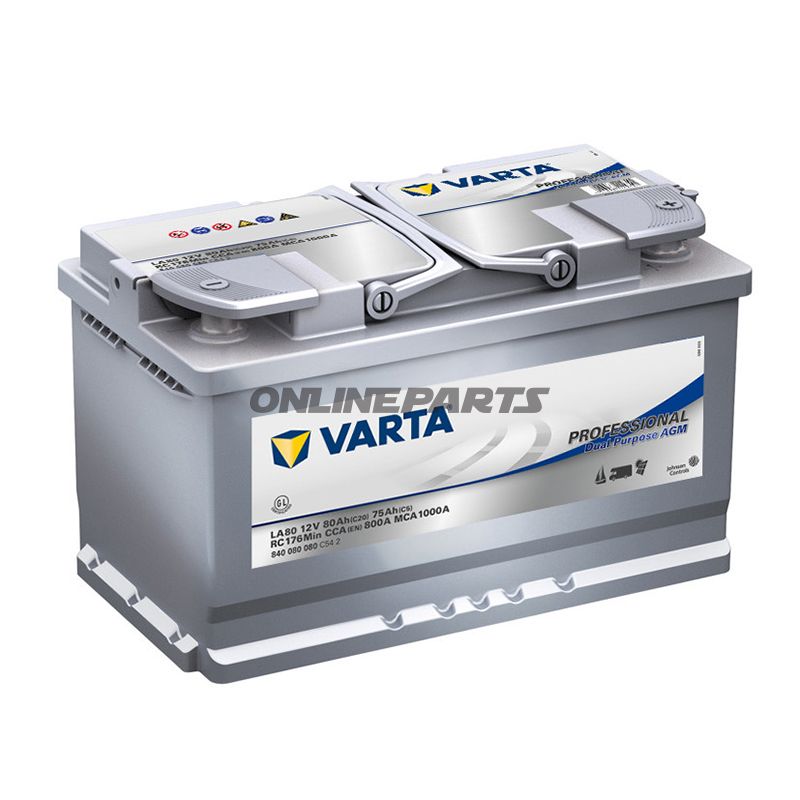 Batterie Professional 12V 80Ah Varta Agmdual Porpose