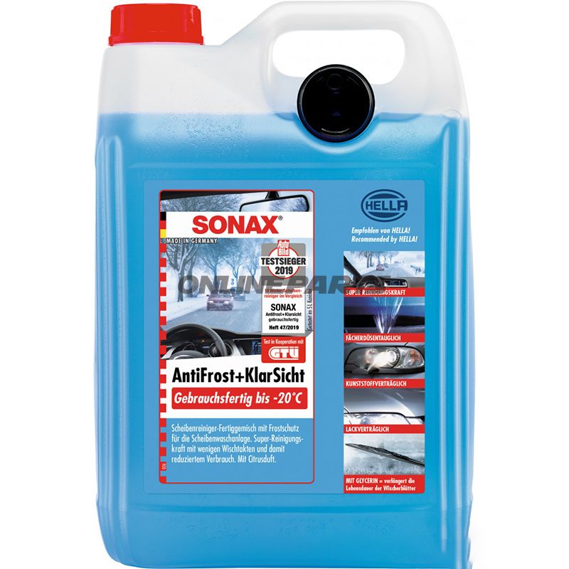 Windscreen Washer Fluid With Antifreeze Sonax5l Ready- Mix
