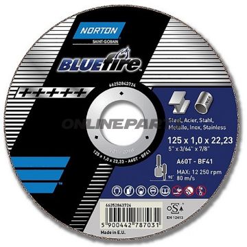 Grinding Wheels 50X6.0X6.35Gerade Metall Blue Fire Norton