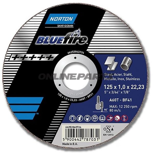 Grinding Wheels 50X6.0X6.35Gerade Metall Blue Fire Norton