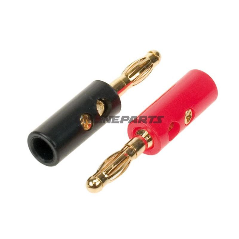 Bananenstecker-Kit 10Mm21 Red / 1 Black Gold