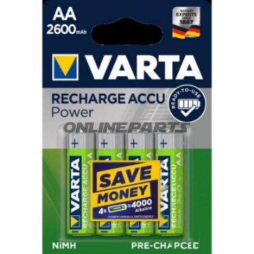 Akku-Gerätebatterie Mignon Aa Varta4er Blister Recharge Accu Power