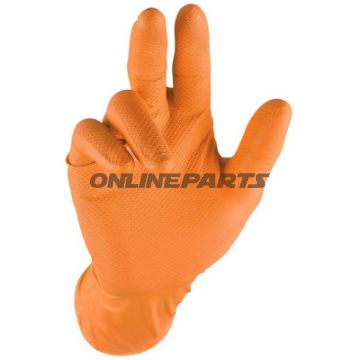 Work Gloves Einmorange Gripp Nbr Inh50 Gr.L