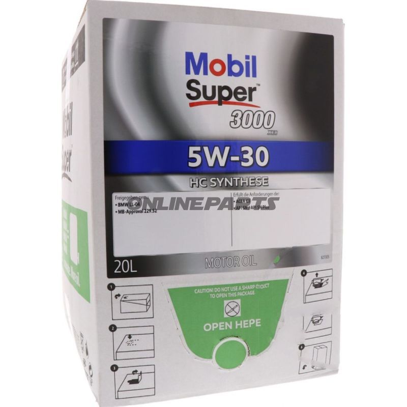 Engine Oil 5W30 Sup 3000 20Lxe1 Bag In Box