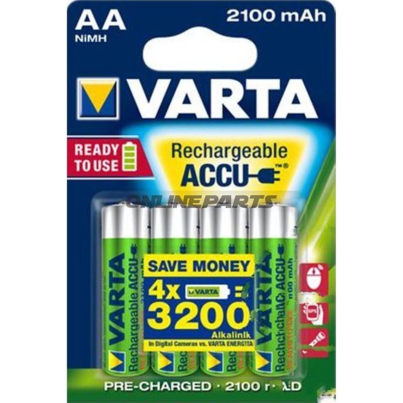 Akku-Gerätebatterie Mignon Aa Varta4er Blister Recharge Accu Power