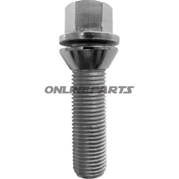 Wheel Nut M12x1.5X26 Ke 17Silver Pkg 10 Pcs